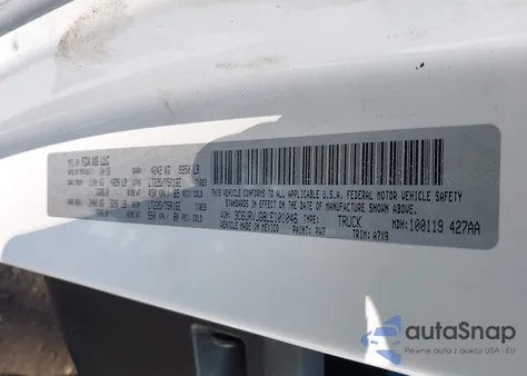 2020 Ram Promaster 3500 Cargo Van High Roof 159 Wb Ext z USA, uszkodzony, nr VIN 3C6URVJG8LE101046